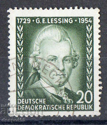 1954. ГДР.  225 г. от рождението на G.E. Лесинг.