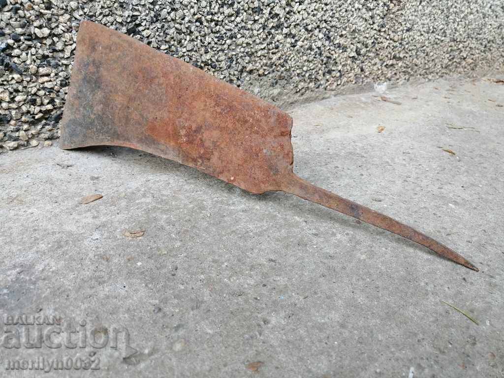 Auction Old forged scythe, ax, hoop, knife, machete, blade Auction Old forged scythe, ax, hoop, knife, machete, blade