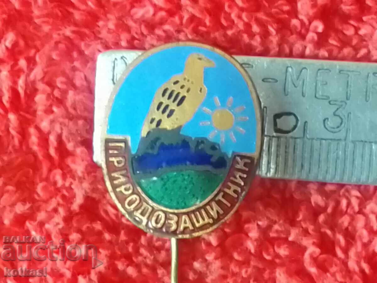 Old badge bronze pin enamel Environmentalist Old badge bronze pin enamel Environmentalist