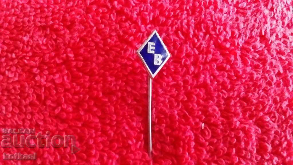 Old Social Badge Pin Enamel Electronics Factory E In Excellent