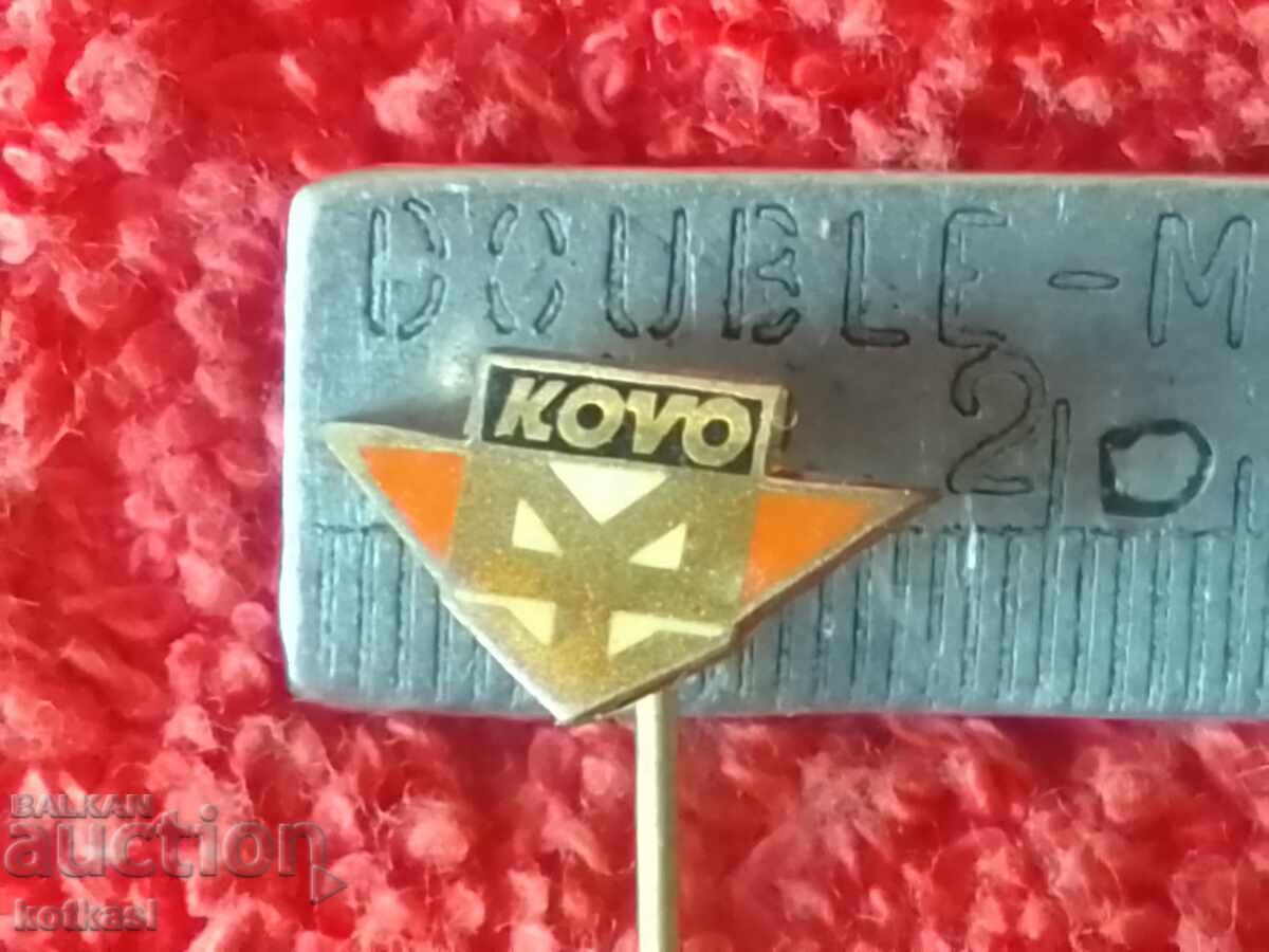 Old bronze pin enamel KOVO badge Old bronze pin enamel KOVO badge