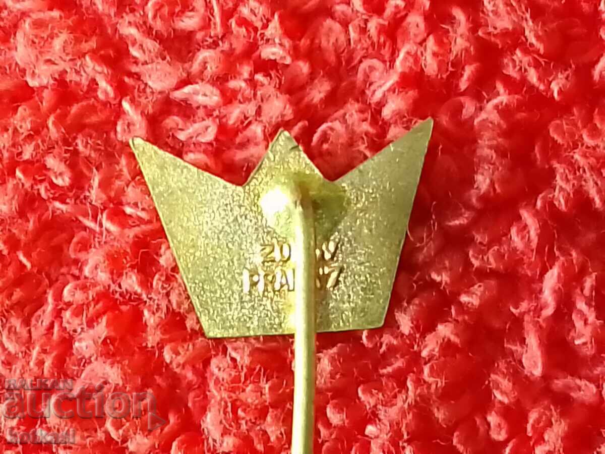 Auction  Old Metal Bronze Pin Badge Enamel KOVO