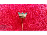 Old metal bronze needle badge enamel KOVO