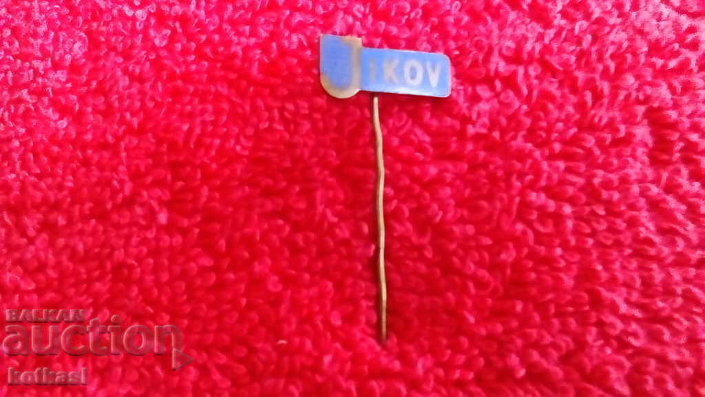 Auction Old rare badge bronze pin enamel JIKOV Auction Old rare badge bronze pin enamel JIKOV