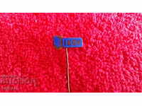 Old line bronze badge needle enamel JIKOV