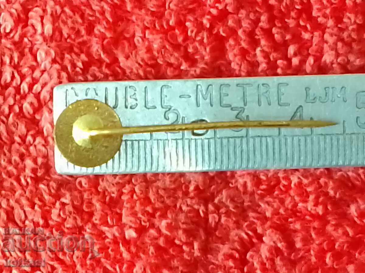 Аукцион Стара масивна значка бронз игла емайл Z