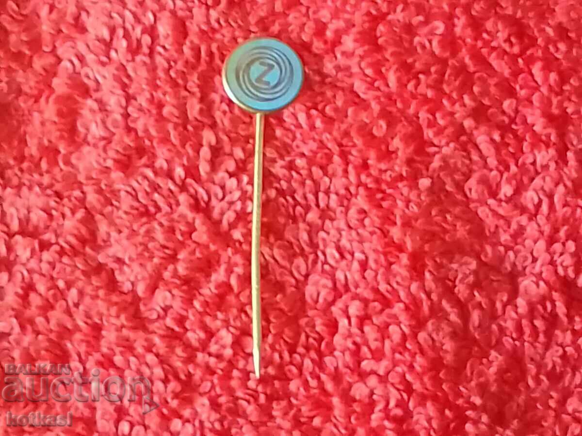 Old massive badge bronze pin enamel Z - 5 Old massive badge bronze pin enamel Z - 5