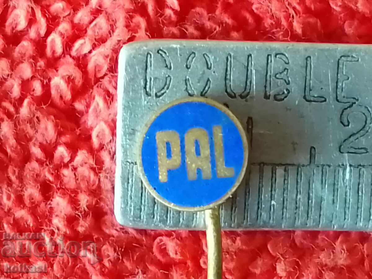 Old metal bronze pin badge enamel PAL Old metal bronze pin badge enamel PAL