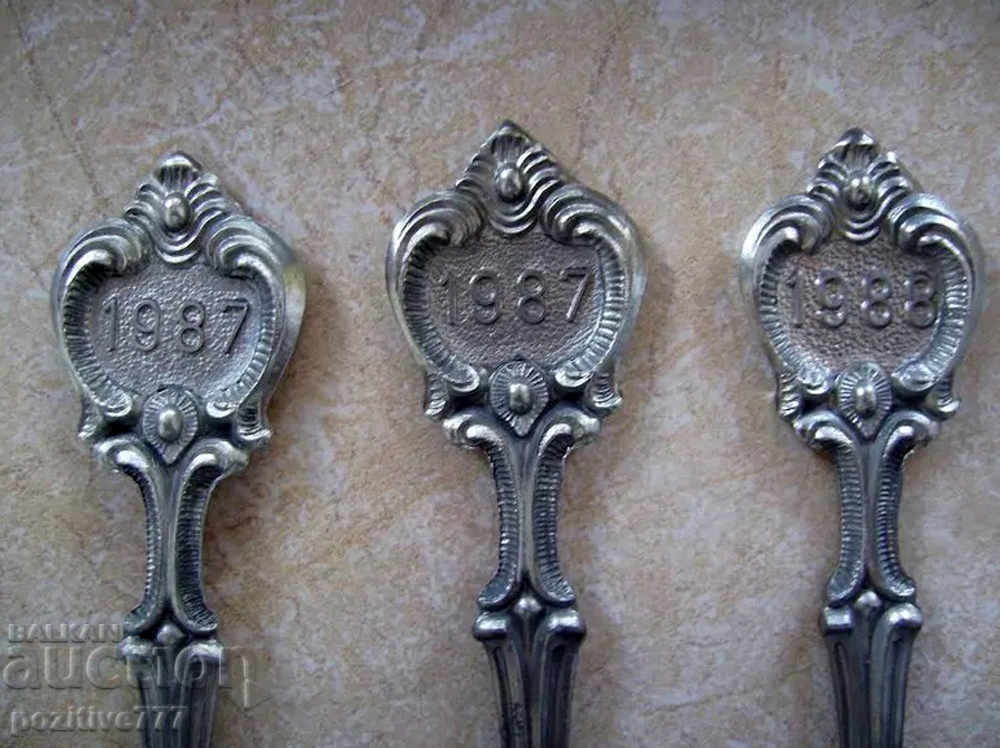 Antique German Decorative Spoons - Original - 6 Antique German Decorative Spoons - Original - 6