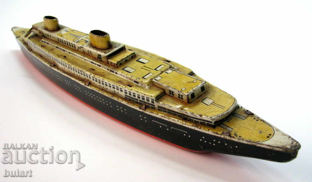 GERMANY TIN TOY BOAT KELLERMAN PLAY SHIP OF GERMANY - 7 GERMANY TIN TOY BOAT KELLERMAN PLAY SHIP OF GERMANY - 7