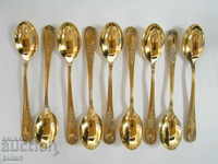 RUSSIA SPOONS MNC MELCHIOR GOLD SPOONS LOT 9 SPOONS