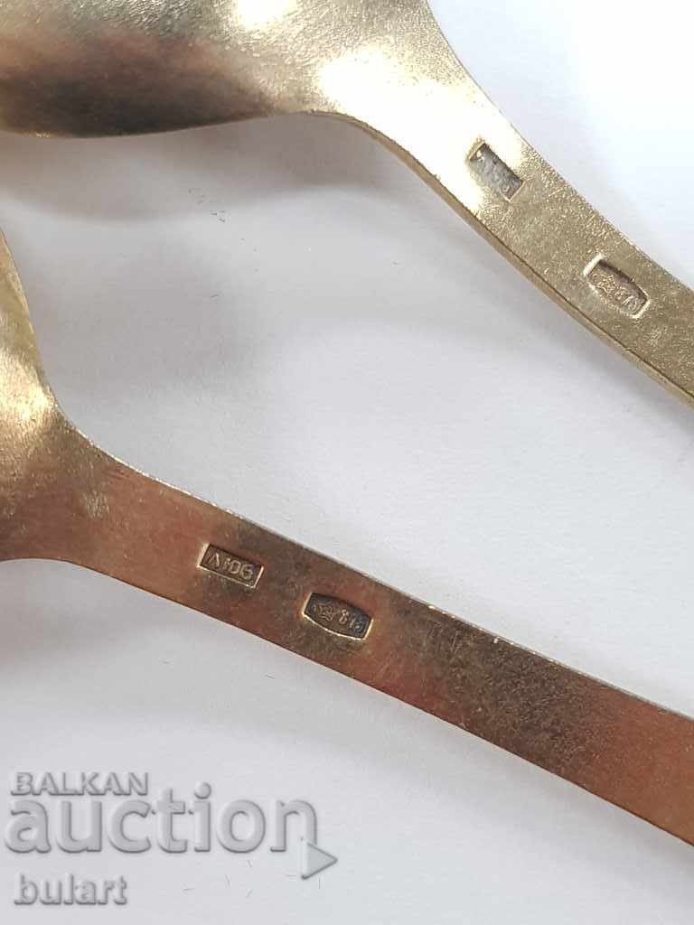 Delivery of RUSSIA SPOONS PAIR SILVER 875 MARKED SPOONS Delivery of RUSSIA SPOONS PAIR SILVER 875 MARKED SPOONS