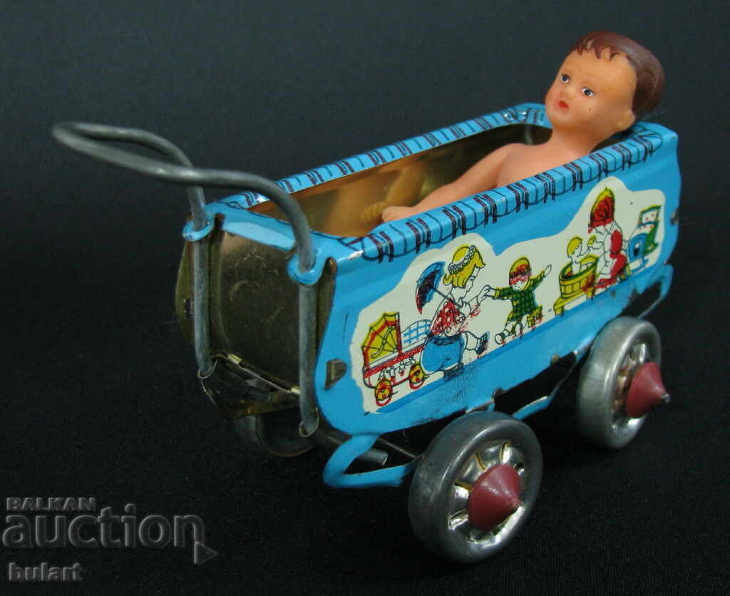 GERMANY OLD TOY Trolley BABY DOLL WITH TIN STROLLER with price 90.00 BGN | € 46.02