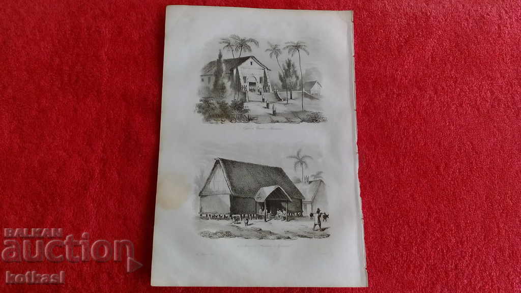 Παλιά χαρακτική λιθογραφία γραφικό - 5 Παλιά χαρακτική λιθογραφία γραφικό - 5