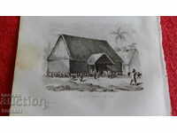 Old engraving lithograph graphic