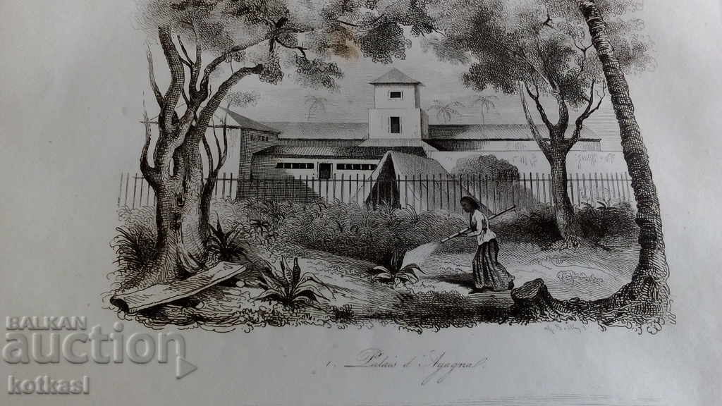 Auction  Old engraving lithograph graphic