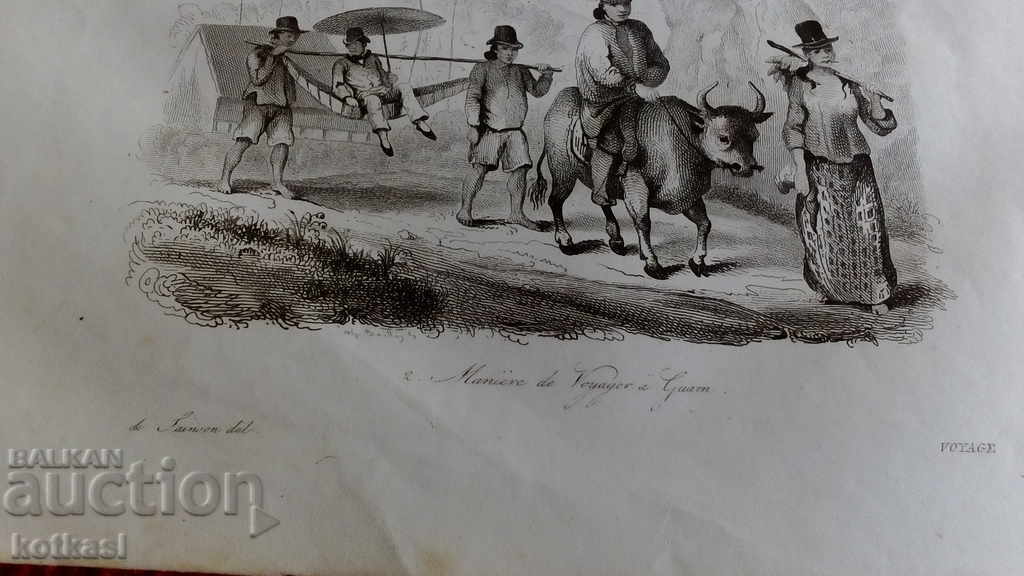 Old engraving lithograph graphic - 5