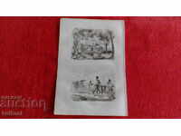 Стара гравюра литография графика