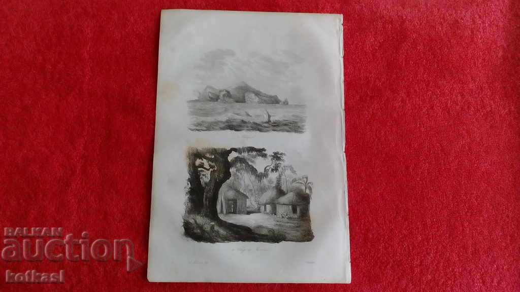 Old engraving lithograph graphic Old engraving lithograph graphic