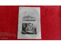 Παλιά χαρακτική λιθογραφία γραφικό