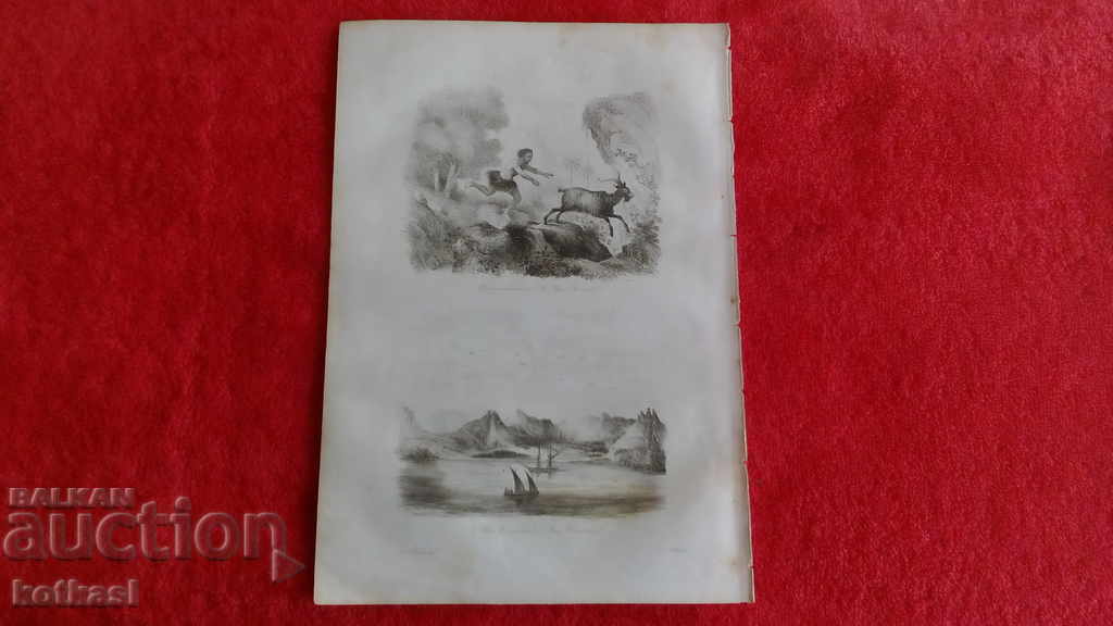 Παλιά χαρακτική λιθογραφία γραφικό Παλιά χαρακτική λιθογραφία γραφικό