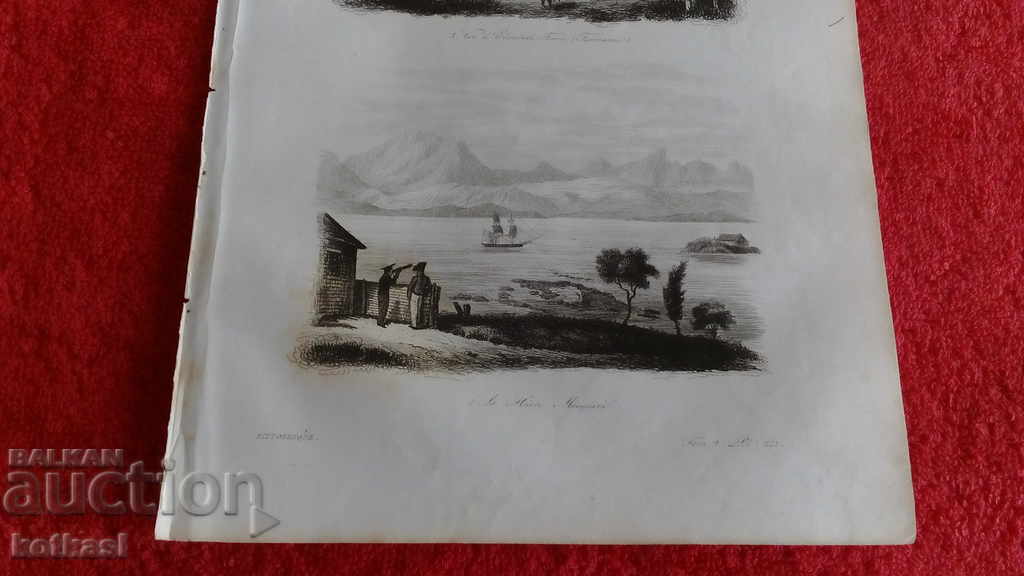 Delivery of Old engraving lithograph graphic Delivery of Old engraving lithograph graphic