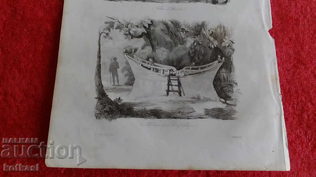 Delivery of Old engraving lithograph graphic Delivery of Old engraving lithograph graphic