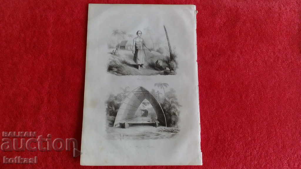 Old engraving lithograph graphic Old engraving lithograph graphic