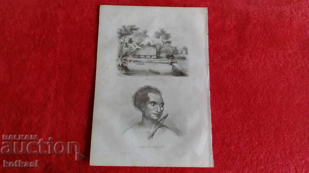 Old engraving lithograph graphic Old engraving lithograph graphic