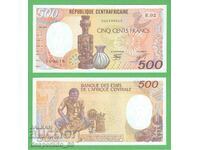 (¯`'•.¸   ЦЕНТР. АФРИКАНСКА РЕПУБЛИКА  500 франка 1987  UNC