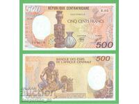 (¯`'•.¸   ЦЕНТР. АФРИКАНСКА РЕПУБЛИКА  500 франка 1987  UNC