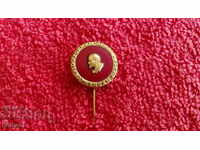 Insigna veche bronz pin email 100 g RAION LENIN VARNES