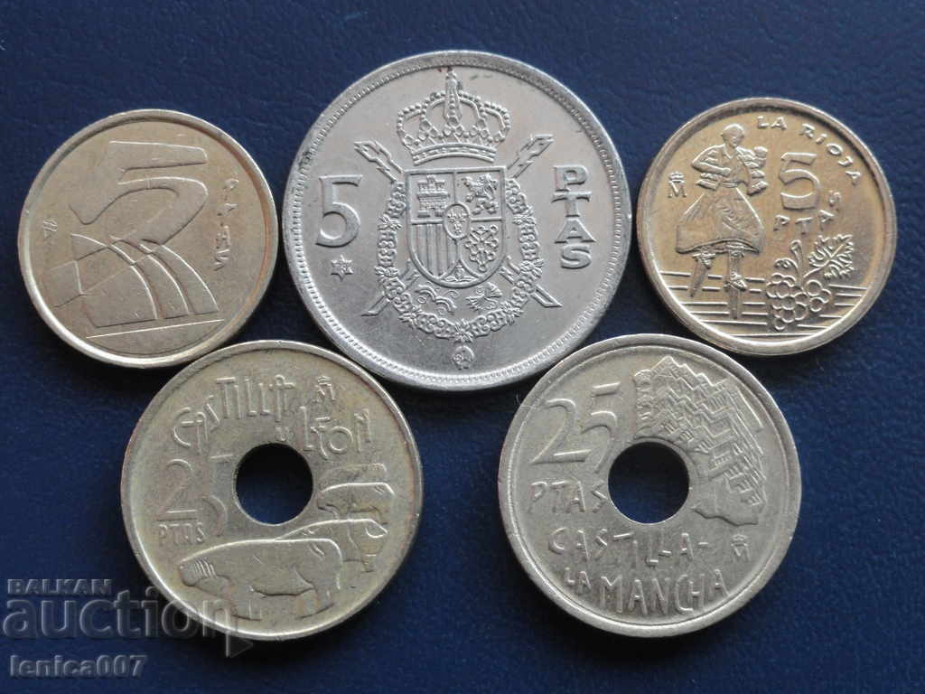 Spania - Monede (5 bucăți) cu preț € 2.90 | 5.67 BGN