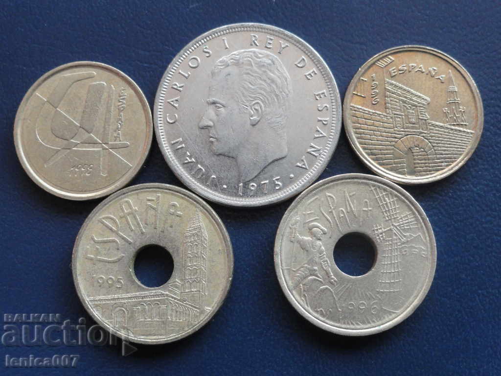 Licitație Spania - Monede (5 bucăți)