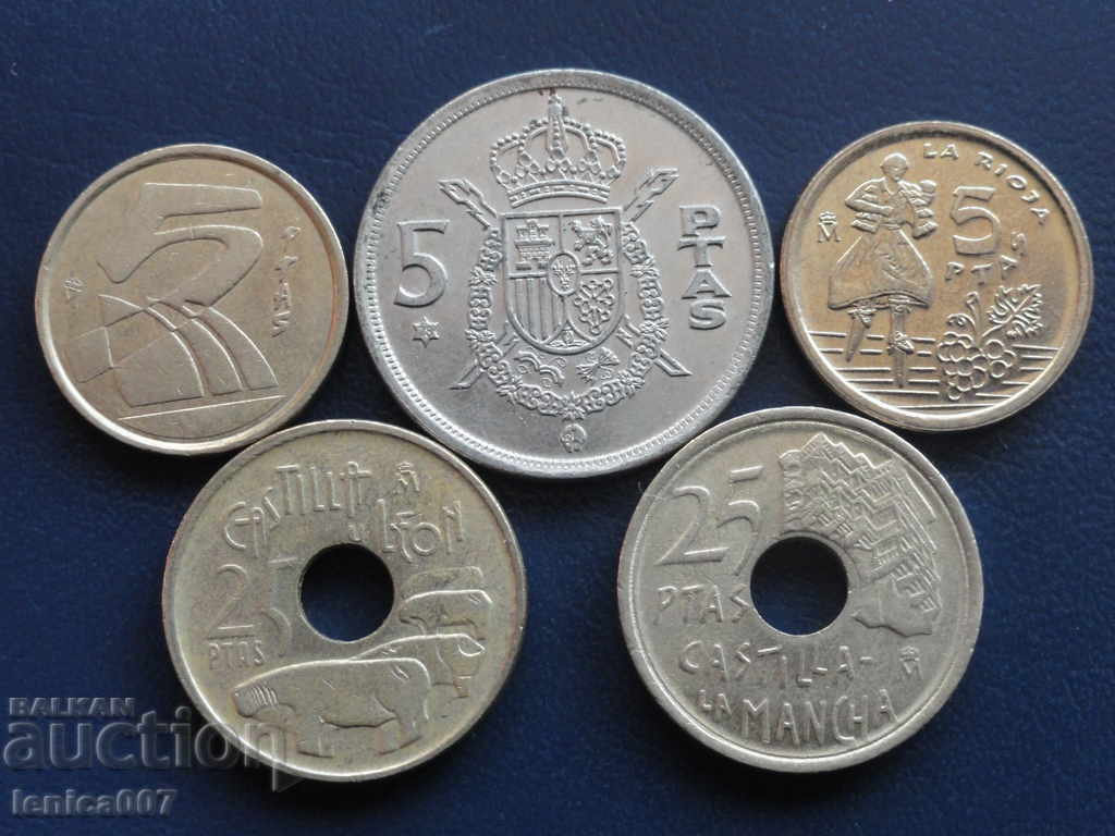 Spain - Coins (5 pieces) - 6 Spain - Coins (5 pieces) - 6