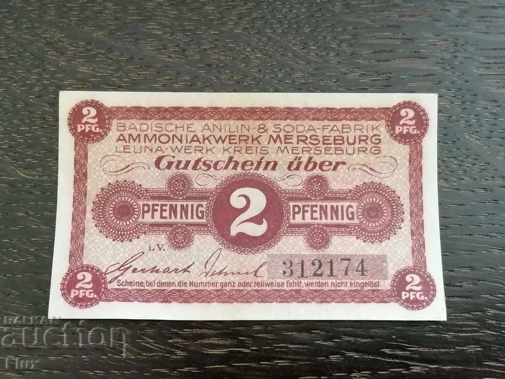 Coupon from factory for ammonia and soda - Germany - 2 pfeniga UNC
