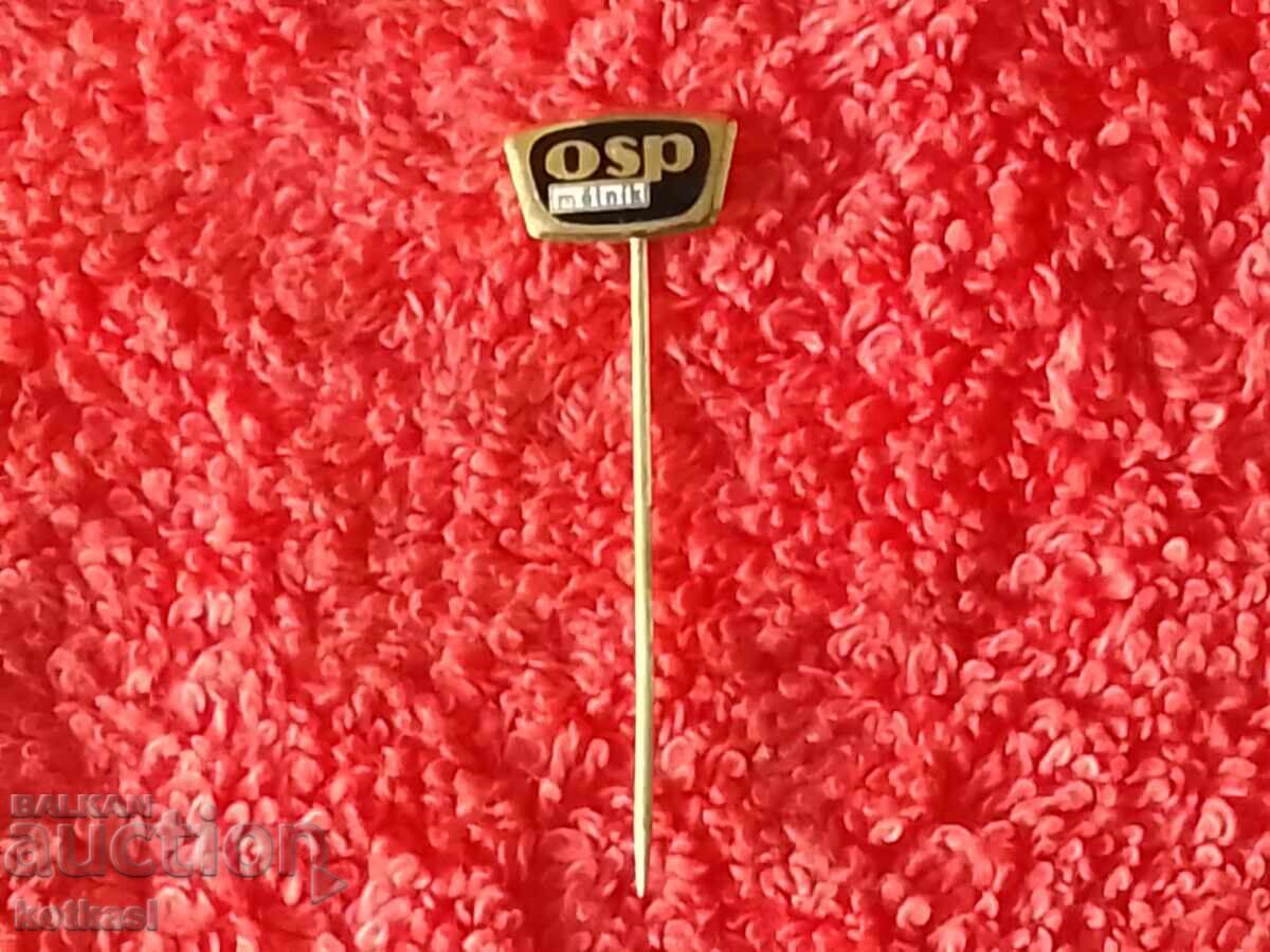 Old badge bronze pin OSP melnik - 5