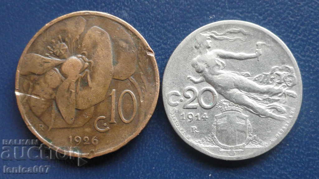 Ιταλία 1914-1926 - 10 και 20 λεπτά - 5 Ιταλία 1914-1926 - 10 και 20 λεπτά - 5