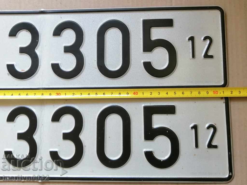 Auction Pair of license plate registration plates Auction Pair of license plate registration plates