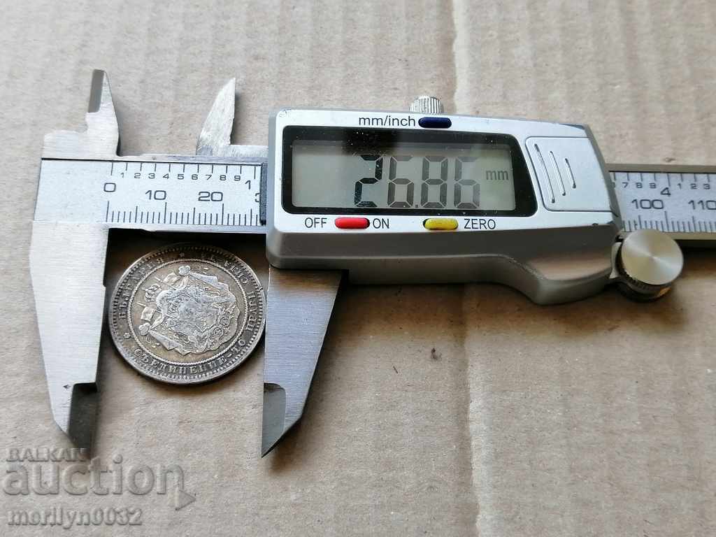 Auction  Silver coin 2 BGN Principality of Bulgaria Silver