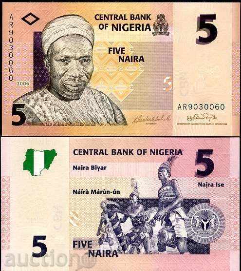 +++ NIGERIA 5 Naira P 32 2006 HÂRTIE !!! UNC +++