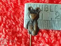 Veche insignă sportivă ace de bronz Ursul Misha Moscova 80 URSS