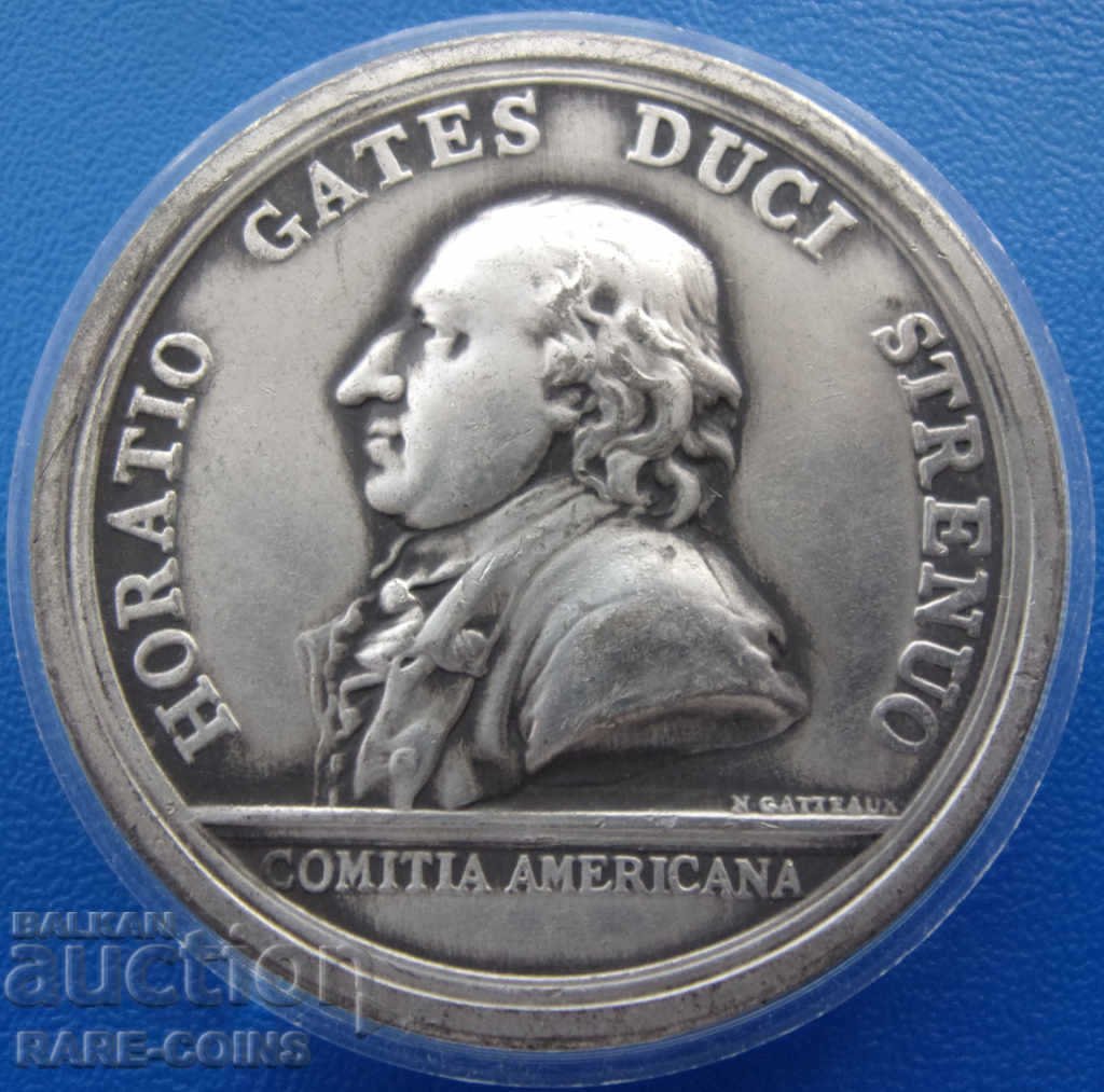 ΗΠΑ 1777 Μάχη της Σαρατόγκα 21,55 gr. 38 mm. Σπάνια πρωτότυπο με τιμή € 58.80 | 115.00 BGN ΗΠΑ 1777 Μάχη της Σαρατόγκα 21,55 gr. 38 mm. Σπάνια πρωτότυπο με τιμή € 58.80 | 115.00 BGN