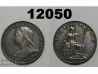 Великобритания 1 фартинг 1901 отлична монета