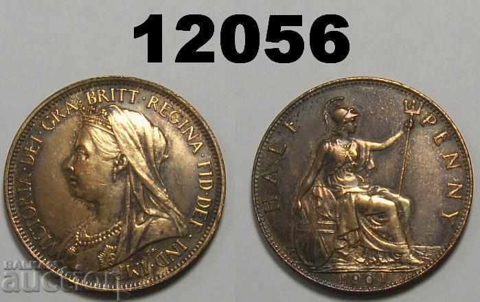 Великобритания 1/2 пени 1901 монета