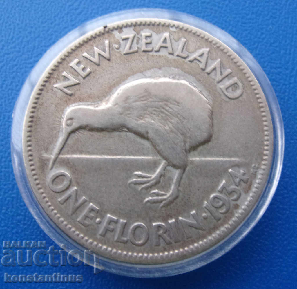 New Zealand 1 Florin 1934 Rare