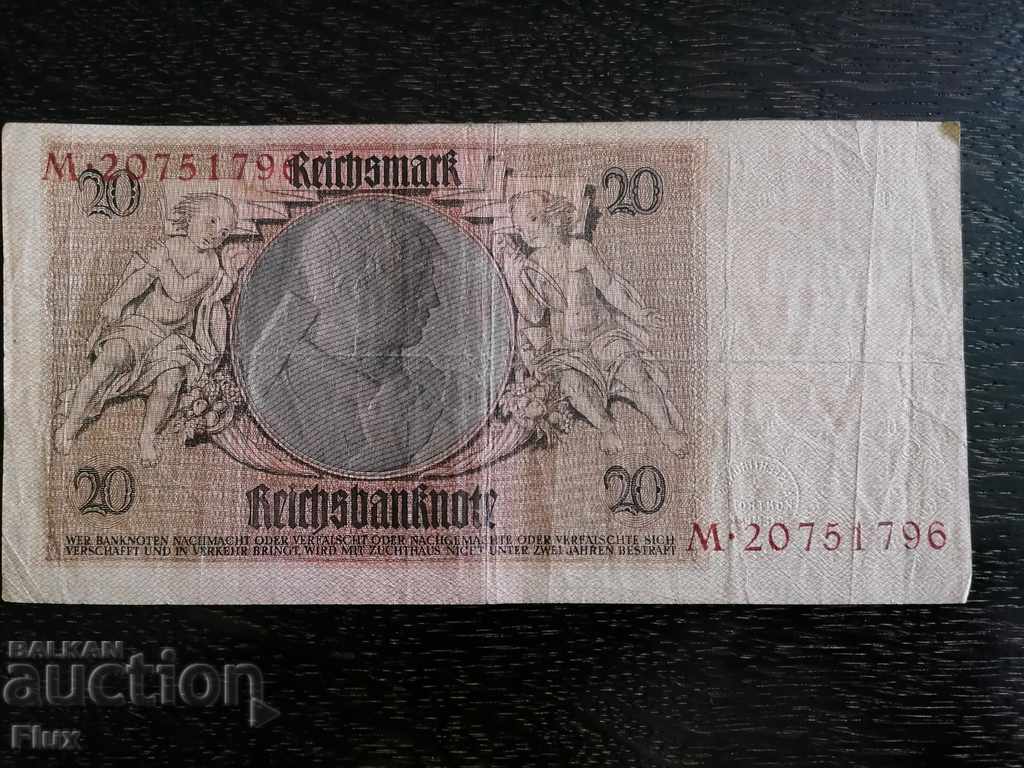 Reich Banknote - Germany - 20 marks | 1929 with price 9.00 BGN | € 4.60