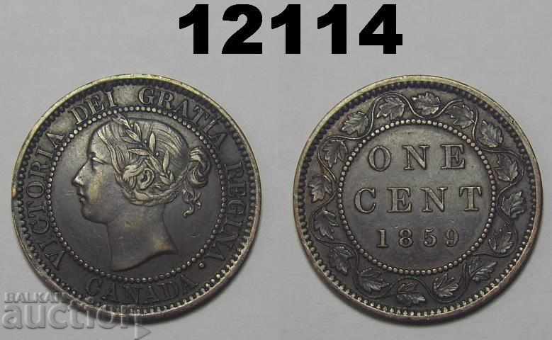 Canada 1 cent 1859 XF excellent coin