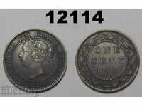 Канада 1 цент 1859 XF отлична монета