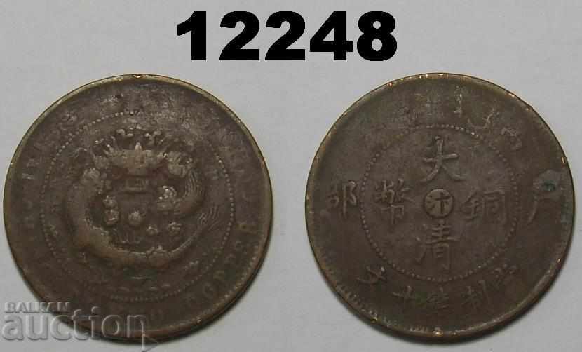 China Honan 10 cash 1906 rare coin
